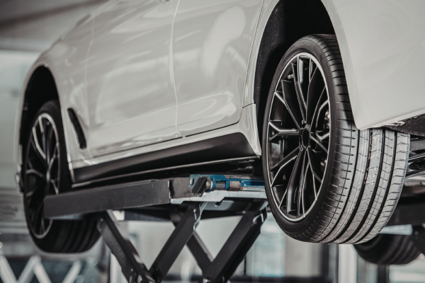 Bottom view of car.